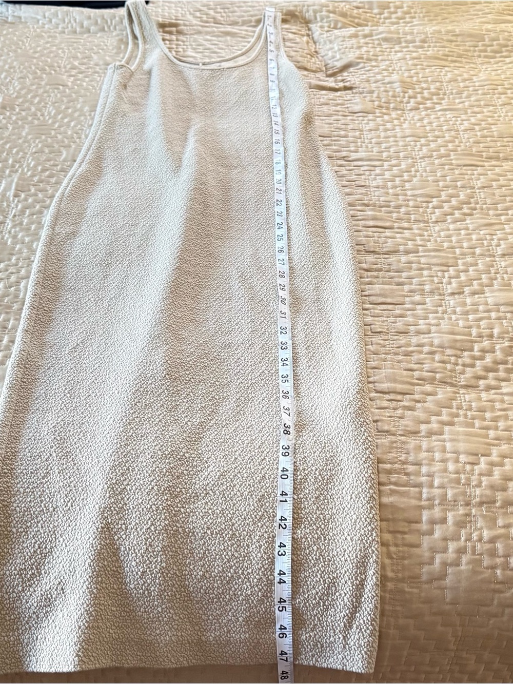 Enza Costa Textured Jacquard Tank Maxi Dress Size Small - Picture 3 of 6